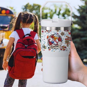 Personalized Disney Cruise Iceflow Tumbler 20oz Flip Top Insulated Handle Water Bottle Vacation Gift image 6