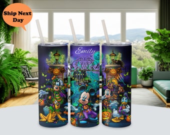 Custom Disney Halloween Mickey Mouse Tumbler, Halloween Tumbler, Mickey Cup, Tumbler Gift, Halloween gifts, kids cup, Disney Halloween party