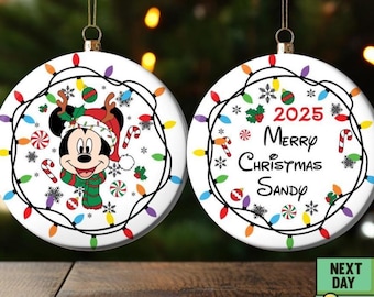 Disney Family Ornament: Personalized Double Sided - Ceramic Decor