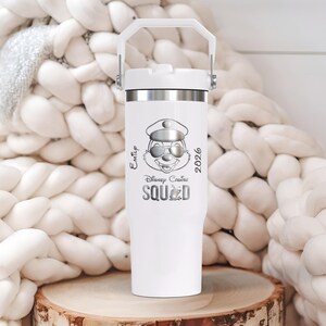 Vaso Disney Cruise Squad / Grabado láser de 887 ml / Winnie the Pooh, Stitch, Chip y Elsa / 5 colores imagen 15