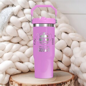Vaso Disney Cruise Squad / Grabado láser de 887 ml / Winnie the Pooh, Stitch, Chip y Elsa / 5 colores imagen 7