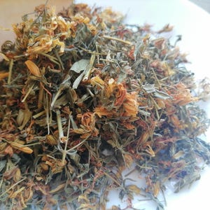 St. John's Wort  herb - Hypericum perforatum L. / Organic dry and cut herb / Available from 1 oz to 4 lbs