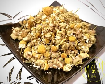 Flor de camomila - Matricaria chamomilla L. / Flores de camomila secas orgânicas / Chá de ervas, remédio / Disponível de 1 oz a 4 libras