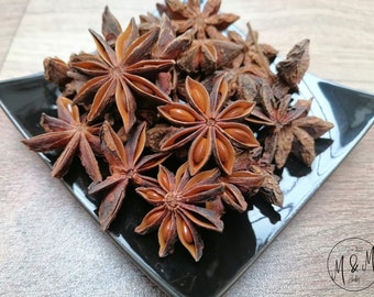 Star Anise - Illicium verum L. / Organic Star Anise Seed / Herbal, star anise fruit, Tea, aroma spice / Available from 1 oz to 4 lbs
