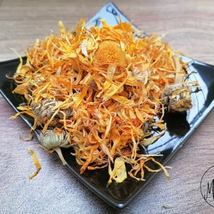 Calendula Flowers - Calendula officinalis L. / Organic dry -  flowers, petals / Herbal skin care, Tea, Remedy / Available from 1 oz to 4 lbs