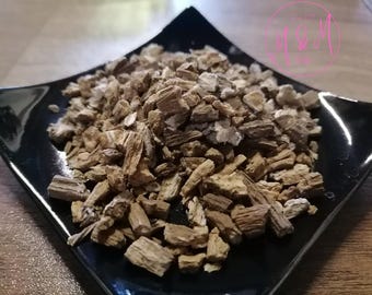 Organiczny korzeń łopianu - Arctium lappa L. / korzenie suche i cięte / Środek ziołowy, Herbata / Naturalna herbata ziołowa / Dostępny w opakowaniach od 1 uncji do 4 funtów