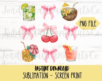 Summer Drinks PNG| Coquette Summer PNG| Girls Trip png| Trendy Summer Shirt PNG| Beach vibe| Aesthetic Summer| Girl Trip Summer|Digital File
