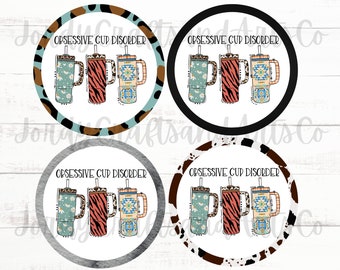 Disturbo ossessivo da tazza Download digitale/ Stanley Cup PNG/ Cartoncino digitale/ Download Freshie/ Sottobicchiere per auto/ Download istantaneo/ Download di ornamenti
