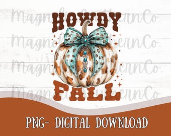 Howdy Fall Pumpkin PNG| Western Pumpkin PNG| Sublimation Design| Digital Download Png| Cheetah Coquette Fall Download PNG| Cowprint Pumpkin