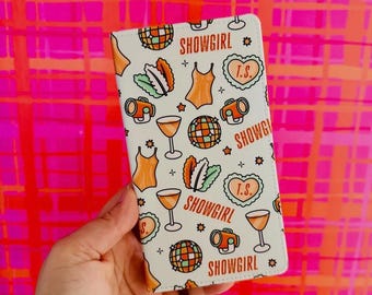 Taylor inspired Showgirl Notebook | Pop Culture Queen | Swiftiez merch | Taylor Office supplies | Taylor Hard Cover Notebook | Showgirl Gift