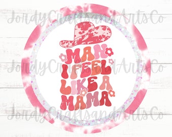 Mi sento come una mamma PNG rotonda/ Mamma Download digitale/ Cartoncino digitale/ Mom Freshie Cardstock Download/Immagini di sottobicchieri per auto/ Download immediato