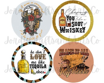 Country Song Rounds PNG/ Country Quotes Download digitale/ Cartoncino digitale/ Download cartoncino Freshie/Immagini di sottobicchieri per auto/ Download immediato