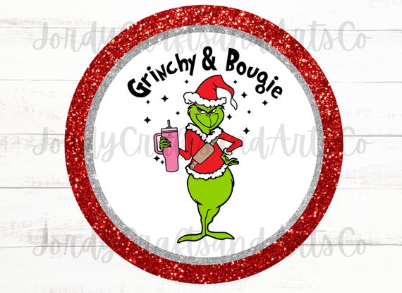  Grinch Freshie Cardstock Circles Cutouts Rounds 2