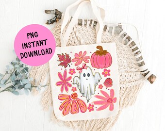 Girly Ghost PNG| Pink Ghost PNG| Sublimation Design | Digital Download Png| Pumpkin Ghost Download PNG | Fall Png | Girly Halloween Png file