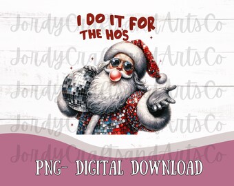 Retro Sassy Santa Christmas Blowing Bubble PNG| Vintage Merry Christmas PNG, Funny Santa Sunglasses | Holiday Sublimation Digital Download
