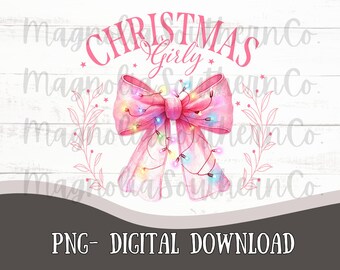 Coquette Christmas Girly PNG| Pink Christmas PNG| Sublimation Design|Digital Download Png| Christmas Download PNG|Girly Christmas| Coquette