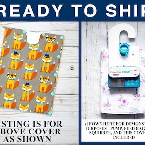 Large FLYING SQUIRREL COMPATIBLE Insulated Feeding Bag Cover with pockets for ice packs - fits Infinity 1200mL