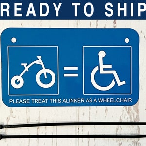 Aluminium-Allinker als Rollstuhl-Osha-Blue-Schild