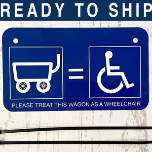 Aluminum Wagon as Wheelchair Federal Blue Sign