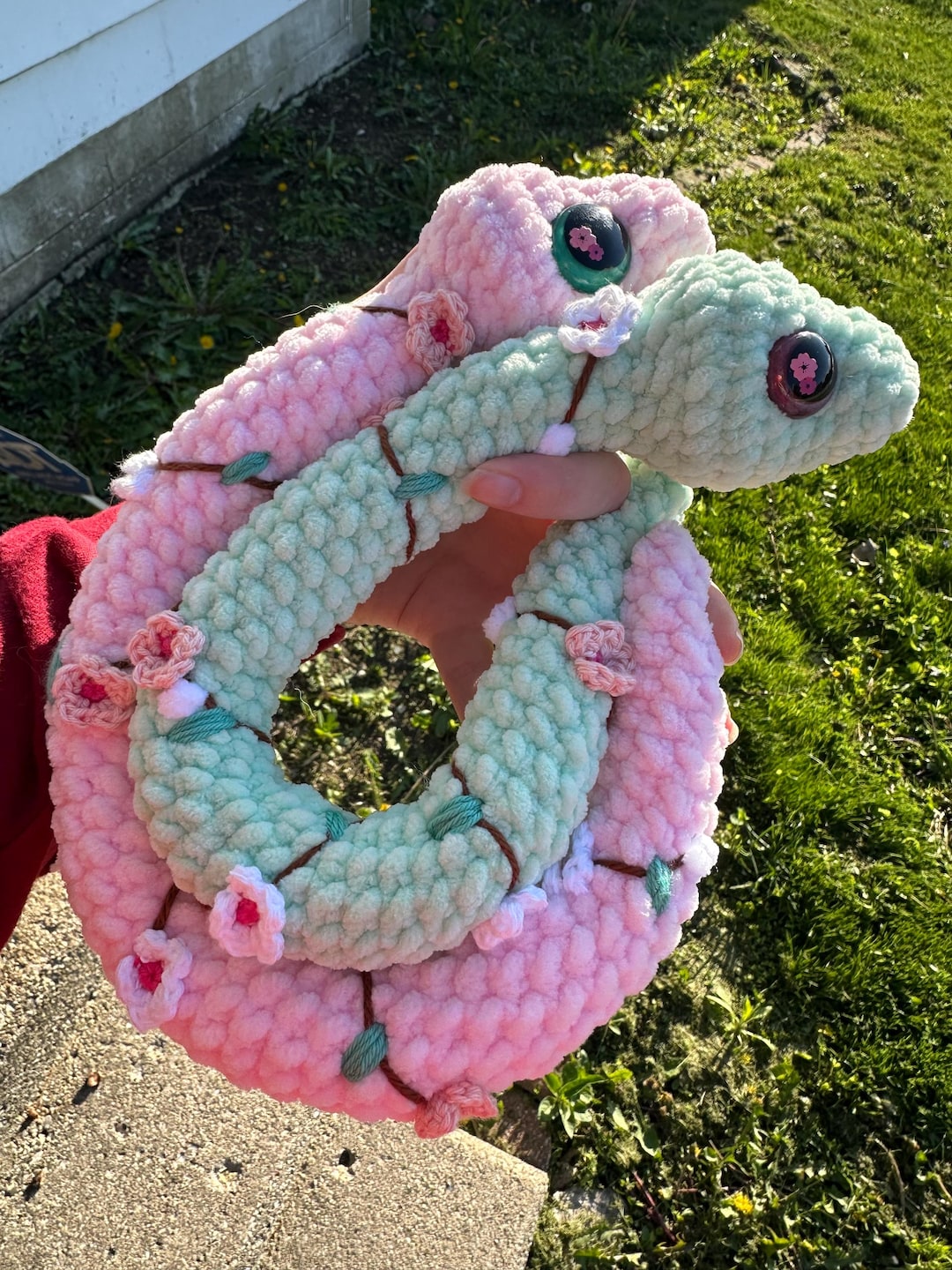 Cherry Blossom Snakes, Crochet, Roughly 18” Long, Kids Toys, Birthday ...