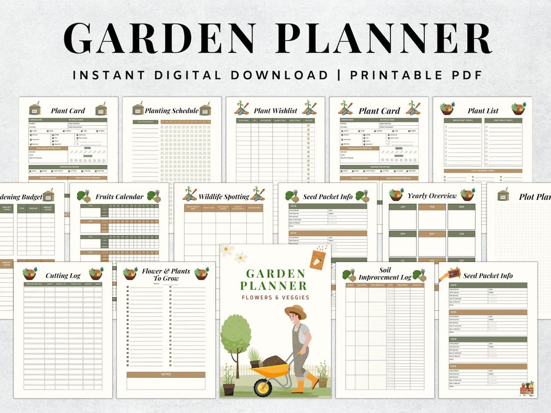 Gardening Planner Printable, Garden Planner, Plant Planner, Garden ...