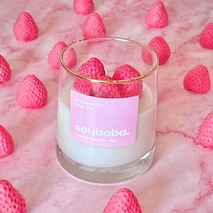 Strawberry Milk Tea | Coconut Soy Wax | 8oz