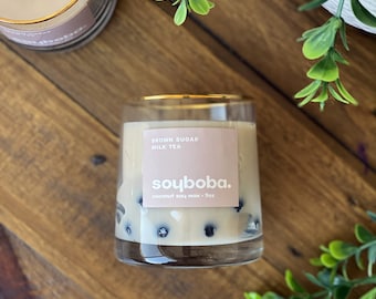Brown Sugar Milk Tea Candle | Coconut Soy Wax | 8oz