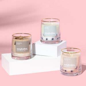 Trio Deal | Pick Any 3 Boba Scented Candles | Coconut Soy Wax | 24oz (3-8oz)