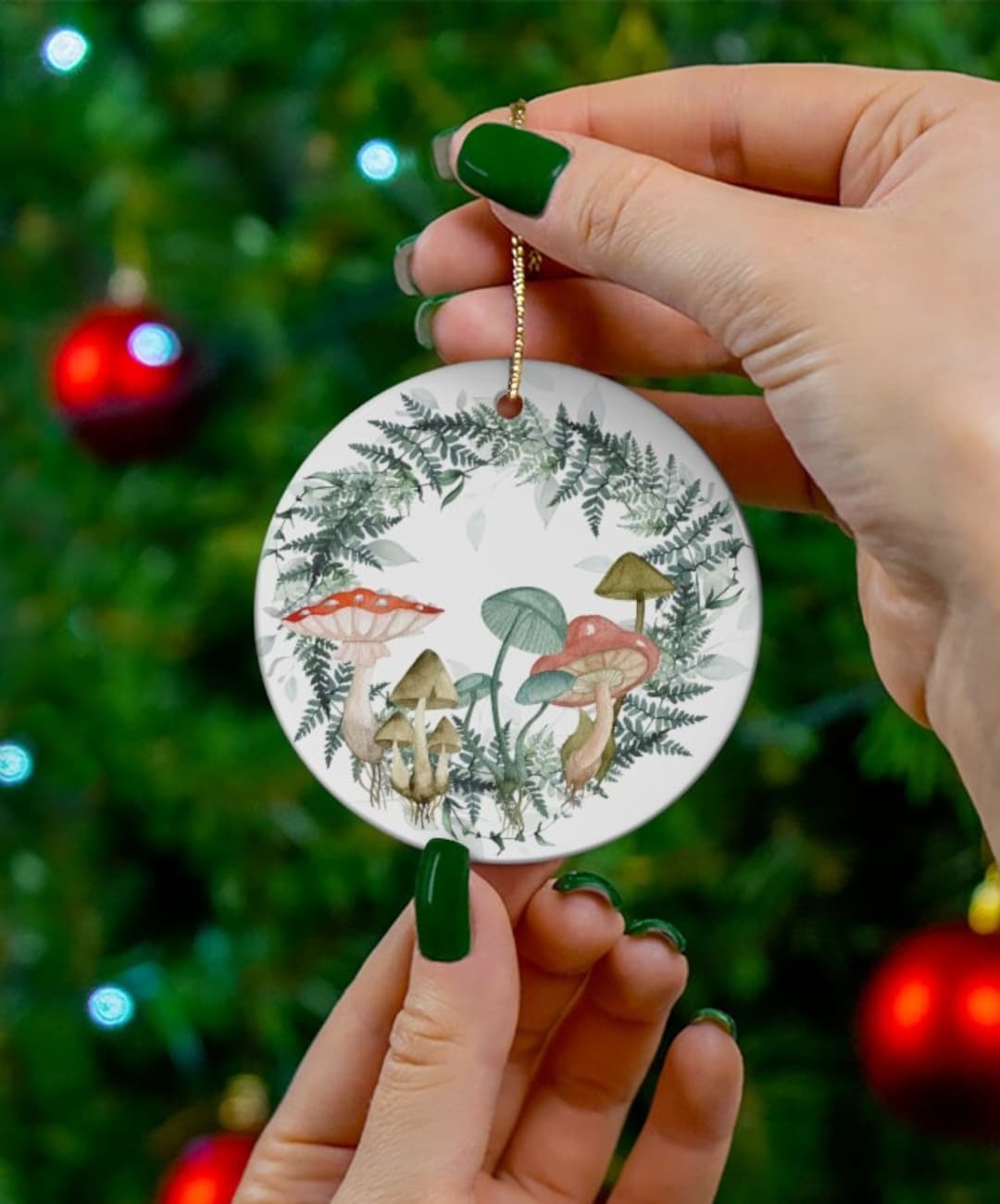 Mushroom Lover Ornament Cottagecore Christmas Ornament Goblincore