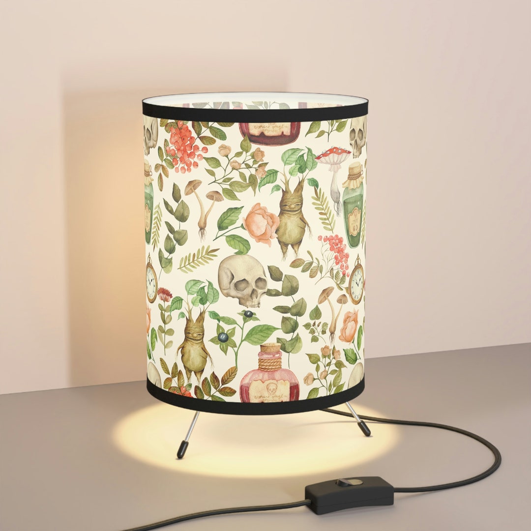 Dark Cottagecore Decor Mushroom Alchemy Lamp Goth Mushroom Lamp Dark ...