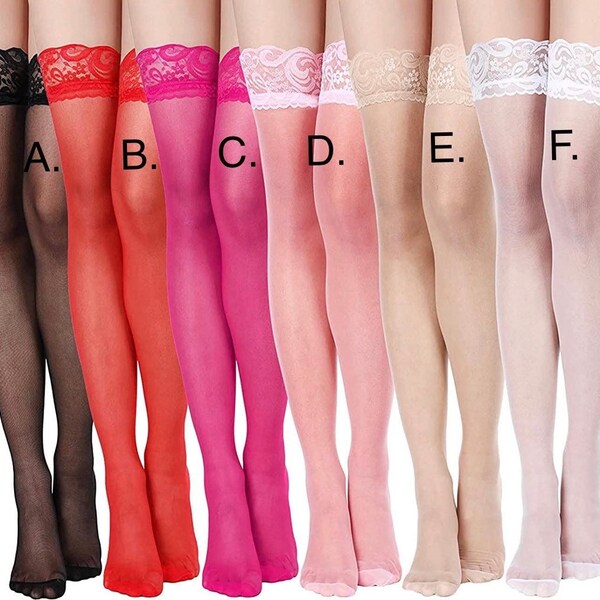 Garter and Thigh High Stockings Etsy