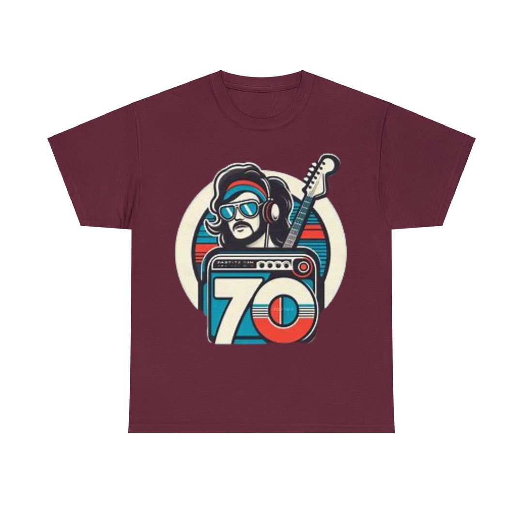 Retro 70sinspired Unisex Cotton Tee A Comfy and Stylish Addition to