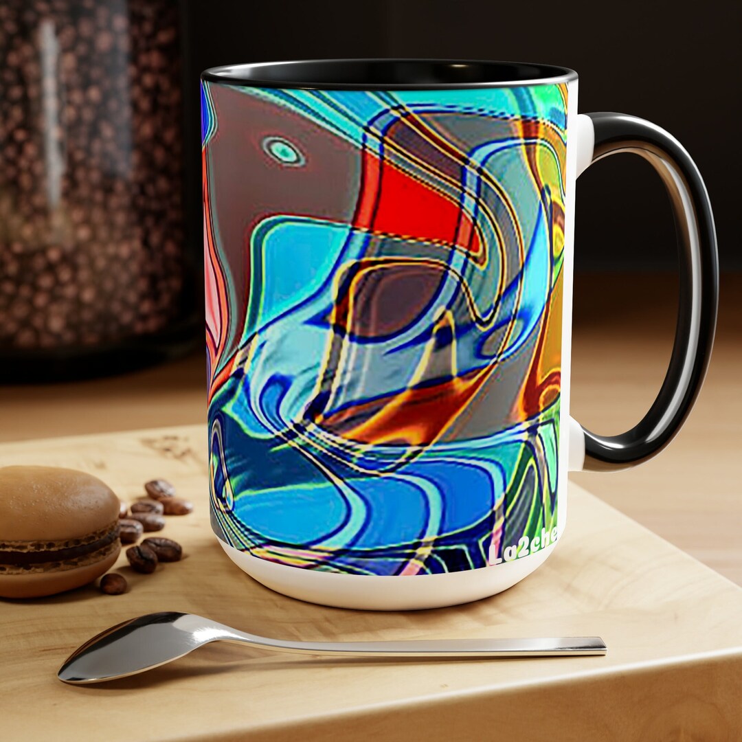 Mug Rim Design Two-tone Mug Mockup - Ceramic Mug Mockup - Art Print Cup Mockup ...