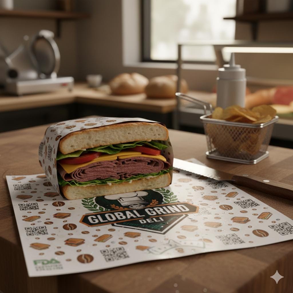 Custom Deli Paper Food Truck | Full Color Low Minimum 500 Sheets ...