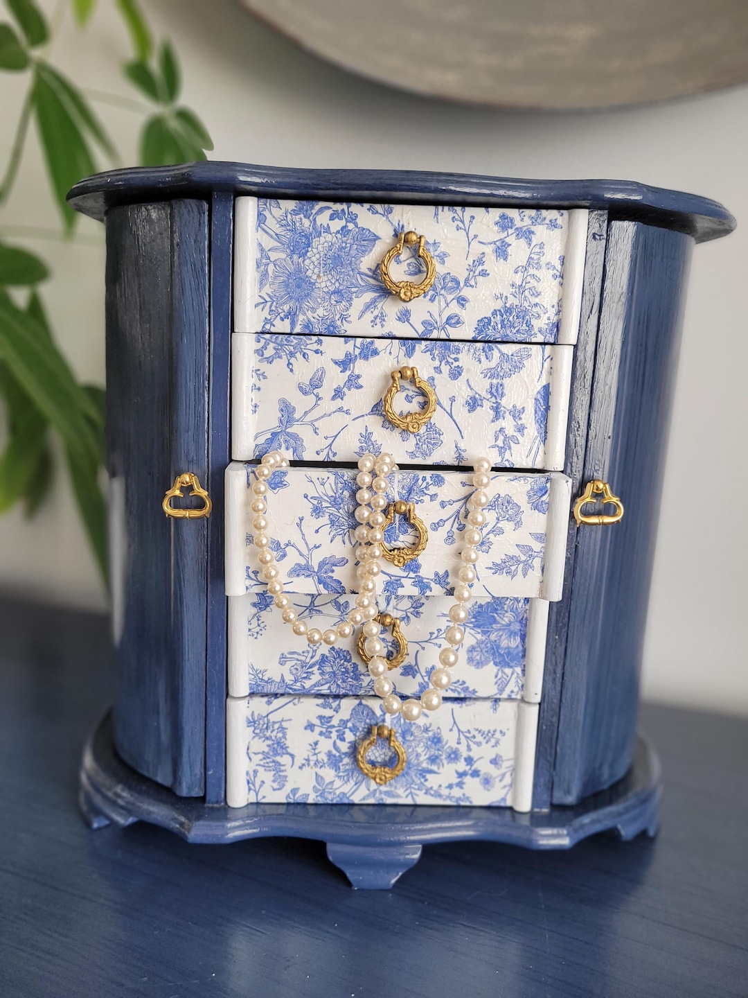 Yellow - Handpainted Wooden Jewelry Box