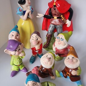 白雪姫と七人の小人 陶器の置物9体セット - Etsy 日本