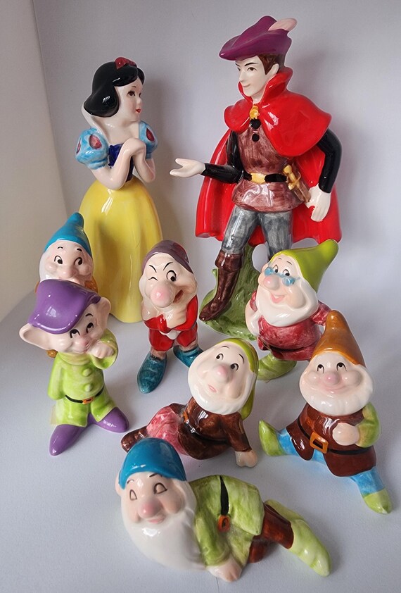 白雪姫と七人の小人 陶器の置物9体セット - Etsy 日本