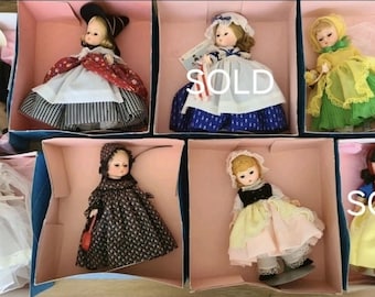 New Vintage Madame Alexander Different Nationality, Snow White, Rhett, Bride...