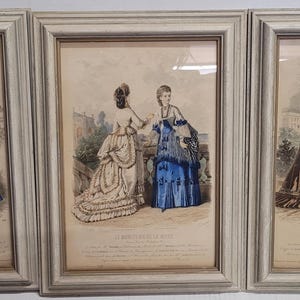 Set Of 3 LA MODE ILLUSTREE Bureaux du Journal Paris Victorian Art Print