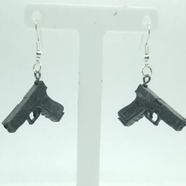 Glock earrings - 3d printed and hand painted