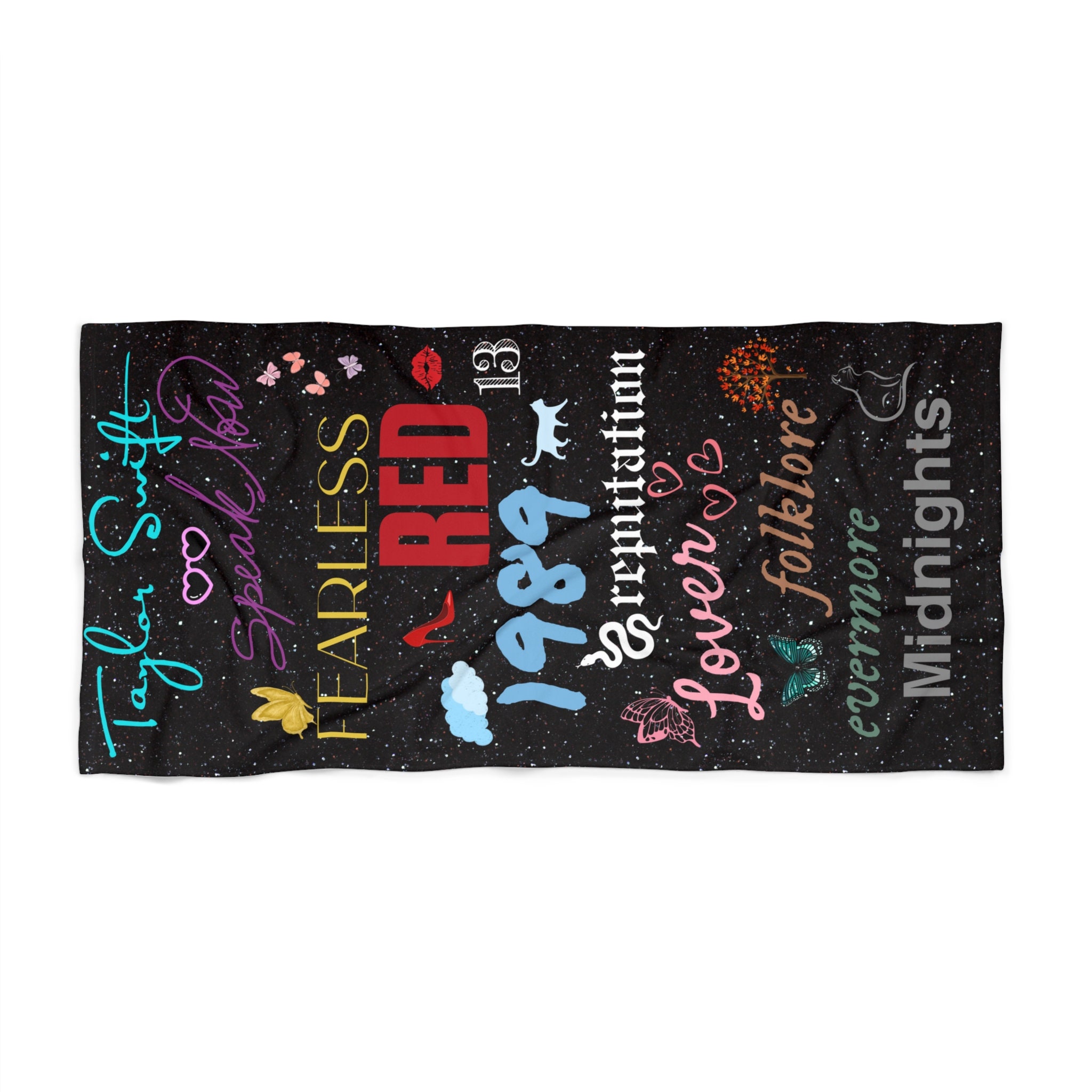 Beach Towel, Taylor inspired, swiftiee Gift, Lover, Reputation, Concert Towel