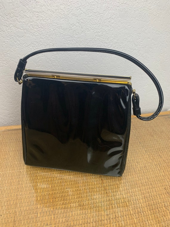 Vintage Vinyl Patent Leather Handbag