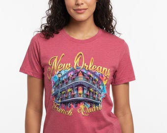 French Quarter T-Shirt Soft Tee, New Orleans Louisiana Graphic Tee, Big Easy Gift