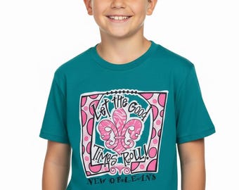 Kids New Orleans Fleur Tee — Laissez Les Bon Temps Rouler!