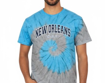 Tie-Dye Tee – Turquoise & Grey