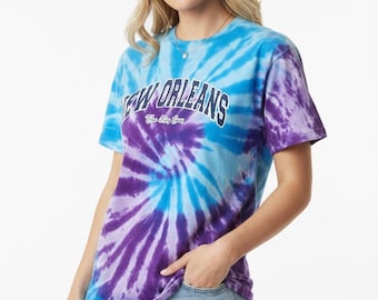 Barbados Tie-Dye Tee – Blue & Purple