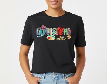 Louisiana New Orleans Embroidered Tee