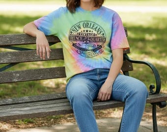 New Orleans French Quarter Vintage Tie-Dye Tee