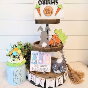 easter tier tray tray svg. easter tiered tray svg. eastEatser er files. easter svg files.every bunny welcome svg. glowforge files.
