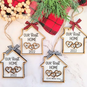 our first home svg. our first home ornaments svg. first home ornaments svg. christmas ornament svg. glowforge christmas svg. laser file svg